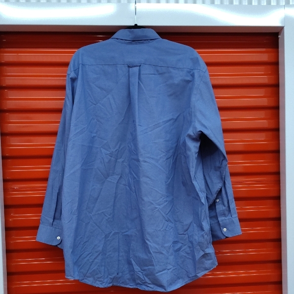 Men's Blue Button-Down Shirt - Picture 2 of 3